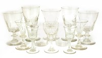 Lot 515 - A matched set of sixteen wine glasses