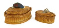 Lot 588 - A Wedgwood cane ware game dish and cover