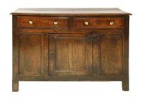 Lot 589 - An oak dresser base