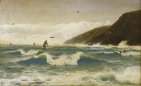 Lot 716 - David James (1853-1904)
THE TIDE COMING IN PORTH MAWGAN BAY