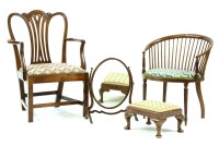 Lot 425A - A Georgian mahogany elbow chair
