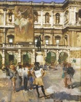 Lot 181 - Peter Kuhfeld (b.1952)
THE ROYAL ACADEMY COURTYARD