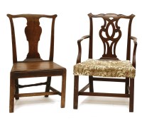 Lot 354 - A Chippendale period mahogany elbow chair