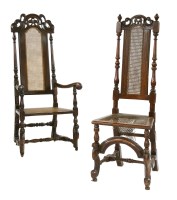 Lot 474 - A William III walnut open armchair