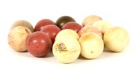 Lot 173 - A collection of ivory and other balls
