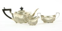 Lot 148 - A silver bachelor’s three piece tea set by Jones and Crompton