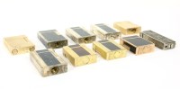 Lot 144 - Nine Dupont cigarette lighters