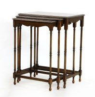 Lot 424 - A mahogany nest of three tables