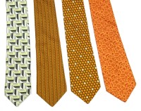 Lot 447 - Four Hermès silk ties