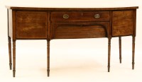 Lot 445 - A Regency mahogany bow fronted sideboard