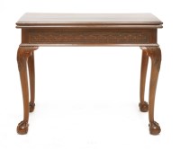 Lot 469 - A mahogany fold-over card table