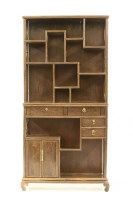 Lot 462 - A 20th century Chinese elm open shelf