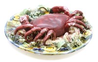 Lot 201 - A Palissy ware Portuguese pottery plate