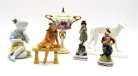 Lot 233 - An early 20th century Minton porcelain twin handled vase and cover