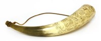 Lot 325 - A scrimshaw powder horn