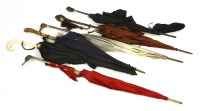 Lot 124 - A collection of six various parasols