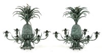 Lot 760 - A pair of six-branch electroliers