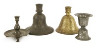 Lot 745 - An Indian bidriware hookah pipe base