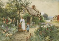 Lot 651 - Henry John Yeend King (1855-1924)
FILLING THE WATERING CAN
Signed l.l.