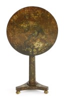 Lot 902 - A late Regency papier mâché and painted occasional table