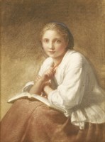 Lot 658 - Henry Le Jeune (1819-1904)
'MEDITATION'
Inscribed on old label verso