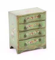 Lot 406A - A miniature serpentine chest
