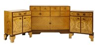 Lot 113 - A pair of Art Deco walnut cabinets