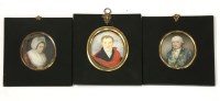Lot 189A - English school
PORTRAIT OF A GENTLEMAN WEARING A GREEN COAT
Oval miniature 9 x 8cm