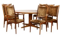 Lot 373 - A rosewood dining table