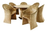 Lot 397 - A Pierre Cardin Art Deco-style table and six chairs