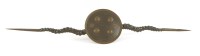 Lot 163 - A set of Indian horn and steel-mounted 'fakir's horns'