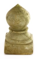 Lot 162 - A Mughal green onyx carpet weight