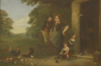 Lot 691 - Follower of Erskine Nicol
THE COTTAGE DOOR
Bears signature and date 1860 l.r.