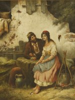 Lot 694 - After Eugene de Blaas
A MOMENTOUS QUESTION; 
AN OLD MELODY
Each bears signature and date 1876 l.r.