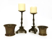 Lot 554 - Two bronze mortars