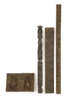 Lot 609 - A pair of oak panels