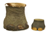 Lot 946 - An elephant foot stool