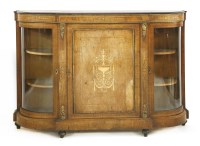 Lot 909 - A Victorian inlaid walnut credenza
