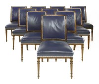 Lot 958 - A set of ten Edwardian single chairs