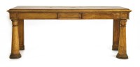 Lot 841 - A large oak serving table