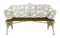 Lot 852 - A cast iron garden seat