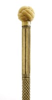 Lot 188 - A marine ivory and whalebone walking stick