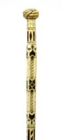 Lot 193 - A fine and rare marine ivory and whalebone walking stick