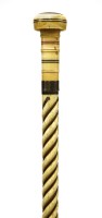Lot 194 - A marine ivory and whalebone walking stick