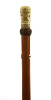 Lot 199 - A marine ivory and malacca walking stick