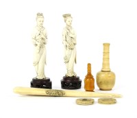 Lot 82 - A Chinese ivory vase