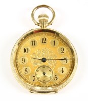 Lot 68 - An open faced pocket watch