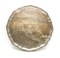 Lot 130 - A silver salver