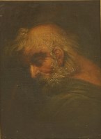 Lot 688 - Follower of John Hamilton Mortimer
THE BLIND HARPIST 
Oil on canvas
28.5 x 23cm
