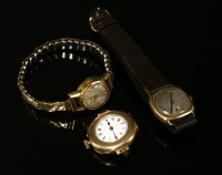 Lot 56 - A ladies 18ct gold MuDu mechanical watch
